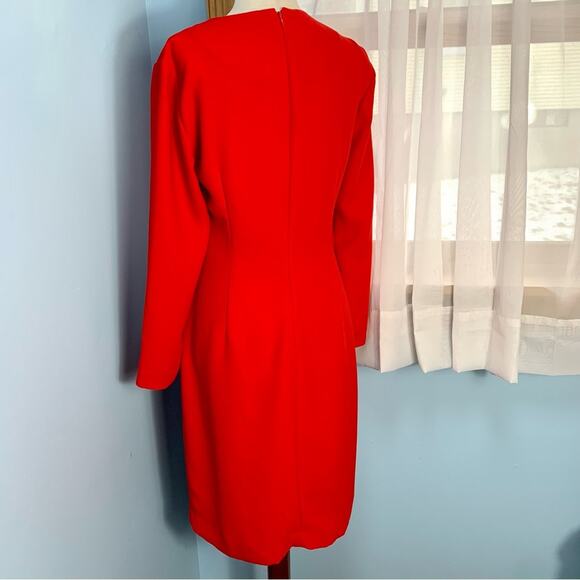 Banana Republic Red Ruffle Sheath Dress - Picture 4 of 8